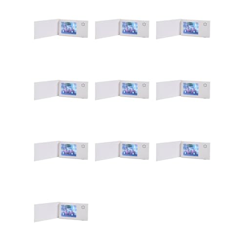 Carte de voeux video d'anniversaire blanche avec ecran LCD pour un souvenir musical unique