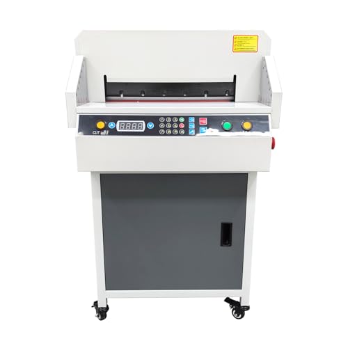 IntXanth 17.72"/450MM Electric Heavy Paper Cutter, 110V Commercial Cutting Paper Machine for Printing Companies, Photocopy Shops and Office, Digital Numerical Control, 1.97"/50MM Cutting Thickness