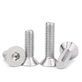 M3-0.5 x 9mm Flat Head Socket Cap Screws Countersunk Bolts, DIN7991,Stainless Steel 18-8 (304),Allen Socket Drive,Machine Screws,Metric Fully Threaded Inner Hex Screw Fasteners Bolts 60 Pcs