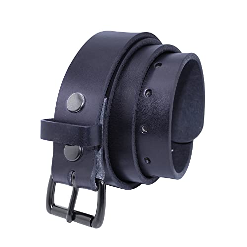 Top Notch World Genuine Veg Oil Tan Full Grain Leather-Mens Belts Handmade By Amish-Heavy Duty Mens Belt 1.5 Wide 14 Oz