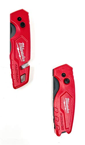 Milwaukee Fastback Flip Utility Knife 2 Piece Set with Razor Blade Dispenser (50 Blades Included) - Thumbnail 2