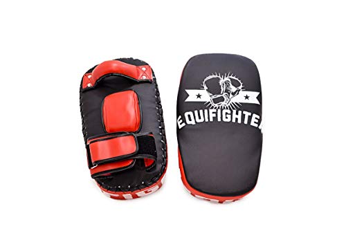 Kit Aparador de Chute + Manopla de foco Aberta + Raquete de Chute Vermelho Equifighter