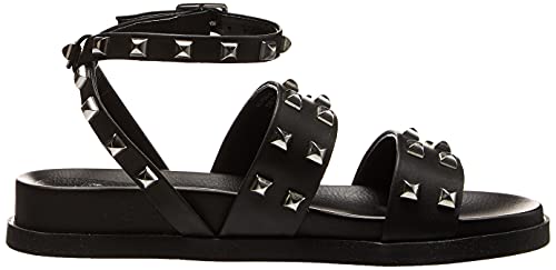Vince Camuto Women's Footwear Women's Pealan Two Buckle Sandal Flat, Black, 5 #TOP5