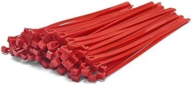 Cableties.co.uk Multi-Use Heavy Duty Strong Reusable White Cable Ties, 300mm x 7.6mm Releasable Natural Premium Nylon Zip Ties, 100 Pack, Plastic Tie Wraps for Indoor/Outdoor use, Home, Office and DIY