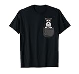 Schnauzer - Perro con bolsillo para mamá y papá Camiseta