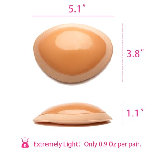 Image of Sticky Bra Inserts, Soft Lightweight Adhesive Bra Pads Push up Bikini Padding Reusable Washable Breast Enhancer
