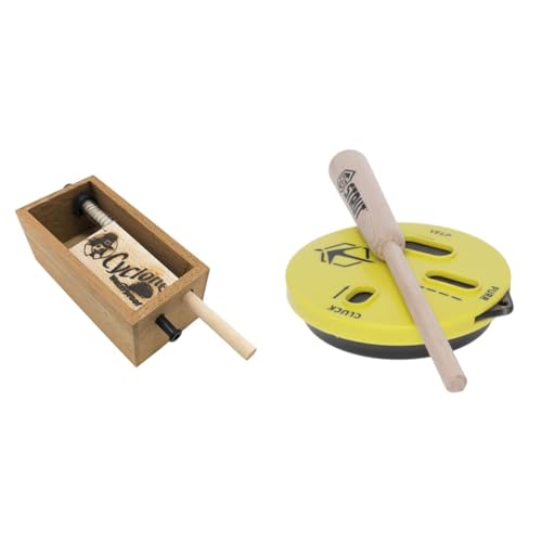 Quaker Boy Cyclone Turkey Box Call and Hunters Specialties HS Strut Cookie Cutt\'R Tracer Turkey Clucks Yelps Purrs Hunting Friction Lid Slate Pot Call
