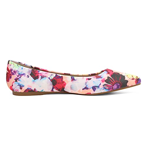 Dream Pairs Sole Classic Women's Casual Pointed Toe Ballet Comfort Soft Slip On Flats Shoes Floral Size 6.5 #TOP18