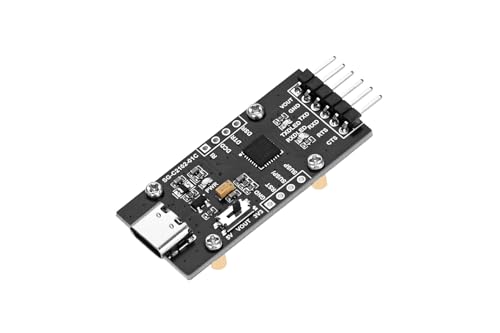CP2102 USB to UART Serial Converter Module, Type-C Interface, 3.3V/5V Switchable, with CTS/RTS Flow Control, Compatible with Windows, Linux, Mac OS, for Arduino, Raspberry Pi