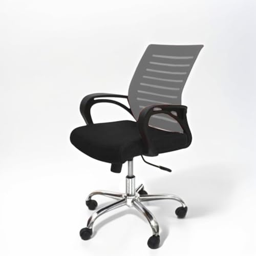 Image of Ngfc Office Chair for Home with Back Support Arm Rest 360 Degree Rotating Office Chair with Tilt Lock Mechanism High Comfort Seating Ergonomic Chair for Home & Office (1, Grey)