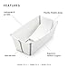 Stokke Flexi Bath Bundle, White - Foldable Baby Bathtub + Newborn Support - Durable & Easy to Store - Convenient to Use at Home or Traveling - Best for Newborns & Babies Up to 48 Months