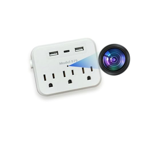 PATTERSON Hidden Spy Camera Wall Outlet - 1080P HD WiFi