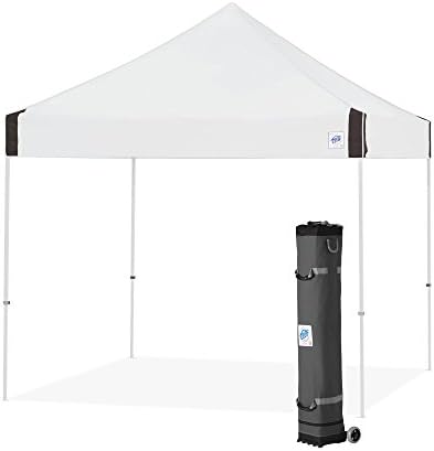 E-Z UP Vantage Instant Shelter Canopy, 10' x 10', White Powder-Co...