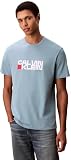 Calvin Klein Camiseta de Manga Corta Hombre Redbox Graphic tee con Logotipo, Azul (Smoke Blue), M