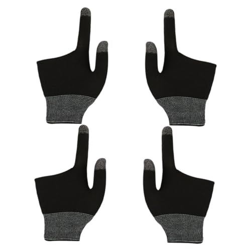 DIYEAH 2 Paires Manchons de Doigt Gamer Graphene Légères et Respirantes pour Jeux Mobiles et Billard Protection Écran Tactile Précise et Portable