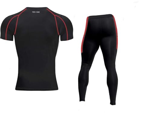 Image of JUST RIDER Compression Fit Gym T-Shirt and Track Pant Combo for Men /Sports wear for Men & Women Gym wear for Men