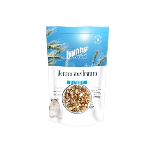 Bunny Nature RennmausTraum EXPERT | Doppelpack | 2 x 500 g | Alleinfuttermittel für Rennmäuse | Balancierte Long-Life-Rezeptur | Erlesene Zutaten aus der Heimat der Rennmäuse