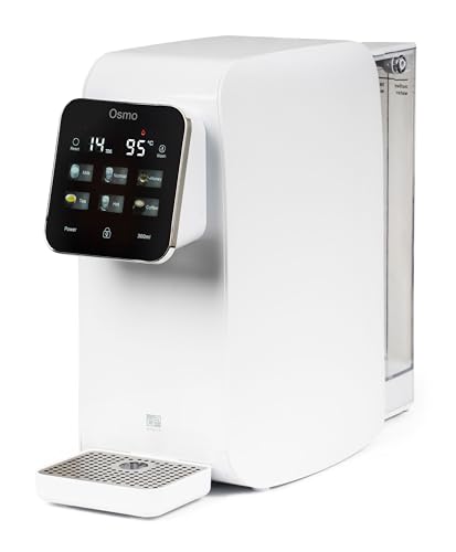Impianto ad osmosi inversa G21 Osmo, 2200 W, filtraggio perfetto, rimineralizzazione, 6 livelli di temperatura da 25 °C a 95 °C, touch screen, sicurezza per bambini