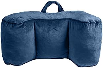 M.B. Leaf Reading Pillow, Shredded Memory Foam Bed Rest Pillow, Back Pillow for Sitting in Bed for Kids & Teens (Blue, Small)