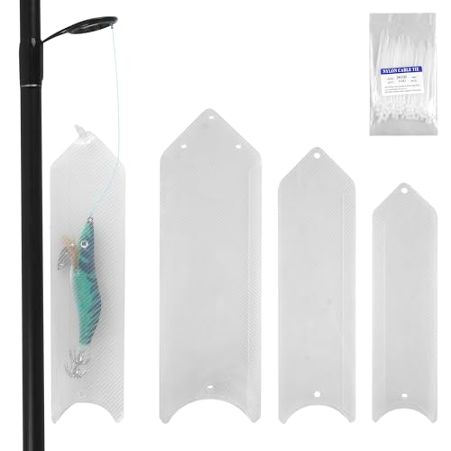 VATEICO Fishing Lure Wraps,Durable Clear PVC Lure Covers Bait Kapsule Keeps Fishing Safe Easily See Lures Fishing Hook Covers Bait Storage for Freshwater & Saltwater (Large - 20pcs)
