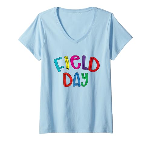 Womens Field Day 2025 Matching Family Team Field Day 2025 Begin Kid V-Neck T-Shirt