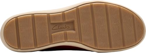 Clarks Clarks Women’s Bryianne Bayla Side-Zip Fashion Sneaker, Red Leather, 5.5