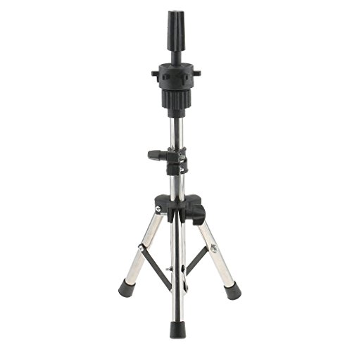 Stainless Steel Adjustable Wig Holder Tripod Stand Fit for Cosmetology Mannequin Manikin Head