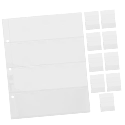 Fundas transparentes para billetes y páginas de álbum para colección de moneda PRETYZOOM