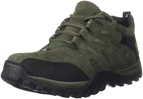 Woodland Men's Olive Leather Sneakers 