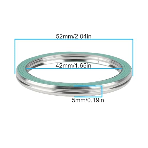 Briny River 2pcs Motorcycle Manifold Gaskets 52x44x5mm 11060-1680 Compatible with Kawasaki VN800