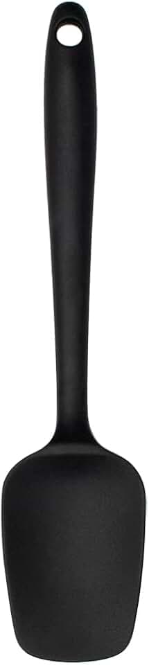 Mimo Style Espátula de Silicone Preto, Material de Silicone Resistente e Flexível, Suporta Temperaturas de Até 220ºC, Prática, Simples e Leve Pesando Apenas 52 Gramas Facilitando o Manuseio
