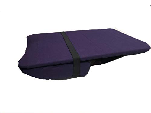 Image of Original BackJack-Made in THE USA- Folding Purple Cotton Fabric Lightweight Floor Seating Chair for Gaming, Families, Parents, Daycare, Back Support, Reading, Yoga, Meditation, Dorm