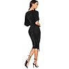 Floerns-Womens-Short-Sleeve-V-Neck-Twist-Front-Split-Midi-Dress Floerns Women's Short Sleeve V Neck Twist Front Split Midi Dress Black-2 L