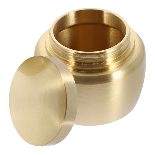 Hoement Boîte Funéraire en Cuivre Hermétique pour Cendres Humaines, Mini Urne Commémorative Scellée, Contenant Portable pour Poudre de Parfum, Design Compact et Solide, Usage Funérailles