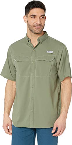 Columbia Men's Low Drag Offshore Short Sleeve Shirt, Cypress, X-Large Green