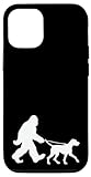 custodia per iphone 14 bigfoot walking a dog funny german shorthaired pointer amante