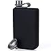 Vonwulf 8oz Hip Flask and Funnel, Stainless Steel Matte Black - Whiskey Flask Gift Set