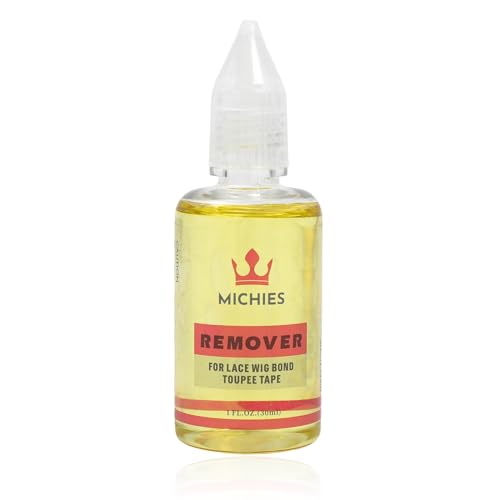 MICHIES Wig Glue Remover, Tape in Extension Remover 1OZ/30ml, Fast Acting Hair Extensions Remover Lace Glue Remover, Wig Remover for Front Lace Wig Easy Removes Double Sided Adhesive