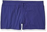 24th & Ocean Women's Standard Front Tie Swim Short Bikini Swimsuit Bottom, Navy//Solid, Medium