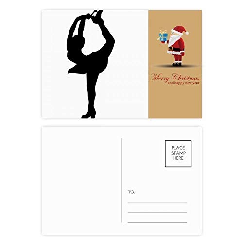 Cartes postales de sport d winter avec Pere Noel pour vos voeux de chalet