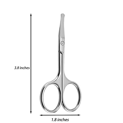 Askeli Nose Hair Scissors, Professional Round Safety Tip Design Grooming Scissors For Mustache, Nose Hair, Ear Hair, Facial Hair, Eyelashes And Eyebrow Trimming #TOP4
