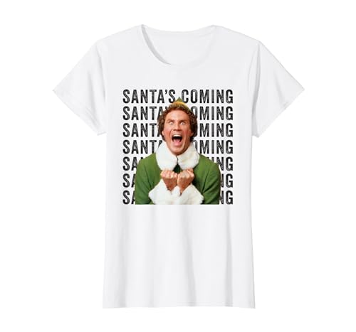Elf Xmas Movie Will Ferrell Buddy Santa Holiday Classic Fun T-Shirt, Women, White, 3X-Large