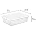 Sterilite 10-Pack 28 Quart Storage Box, Stackable Clear Plastic Bins with Snap-On Lids - Heavy-Duty Organizing Containers for Closet, Bathroom, and Office
