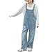 Girls Wide Leg Baggy Denim Overalls Teen Cute Puppy Print Straight Jeans Jumpsuit Summer Fashion (Blue, 7-8 Years)