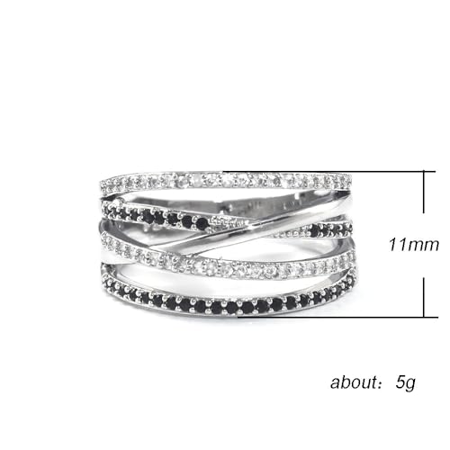 White Gold Plated White Cubic Zirconia Twist Rope Statement Ring Personalized Accessory Ideal for Women's Daily Casual Wear Party Holiday Anniversary Love Jewelry Gift2