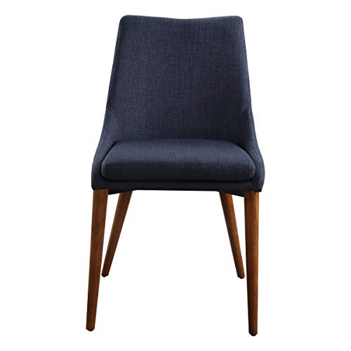 OSP Home Furnishings Palmer Mid-Century Modern Dining Accent Chair 2-Pack, Navy by OSP Home Furnishings - Image 4