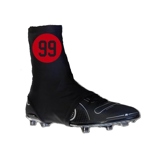 Circle Series Custom Sports Cleat Covers Spats - 12 Colors - Choose Your Numbers/Initials - Youth and Adult Sizes