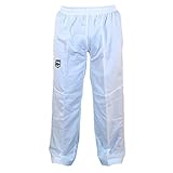 ELITE TAEKWONDO Training Pants (TKD) Ultralight Fabric and Mesh, White, 210 (7)