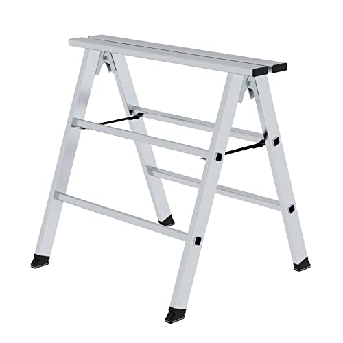 Günzburger Steigtechnik MUNK 30401 - Cavalletto pieghevole in alluminio, 150 kg (L x A x P) 900 x 810 x 710 cm