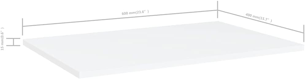 Floating Shelf Wall Mounted Replacement, Wall Shelf Display Wall Storage Shelf Bookshelf Boards 8 pcs White 23.6"x15.7"x0.6" Chipboard